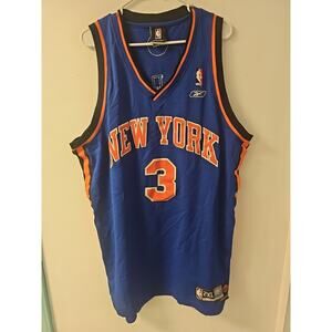 Vintage Reebok Authentic New York Knicks Stephon Marbury 3 Sewn Jersey Men’s 2XL